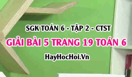 Giải bài 5 trang 18 Toán 6 Tập 2 SGK Chân trời sáng tạo